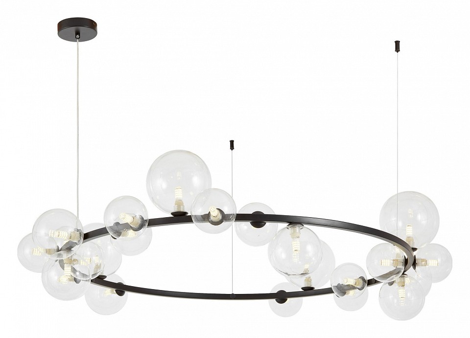 Подвесная люстра lumina deco merido ldp 7033-24 bk+cl