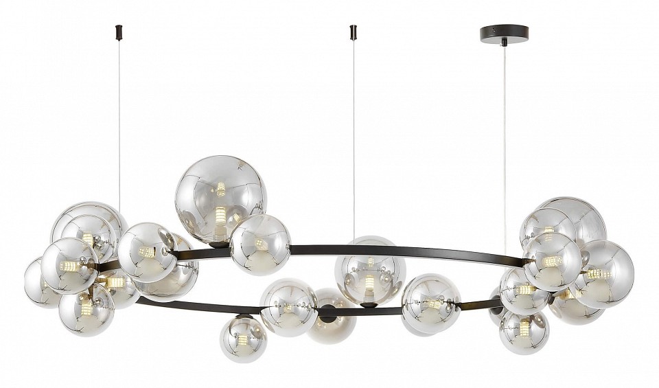 Подвесная люстра lumina deco merido ldp 7033-24 bk+gy