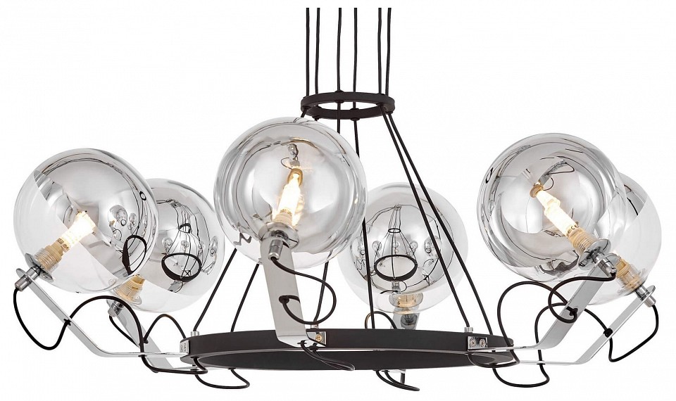 Подвесная люстра lumina deco marseo ldp 9110-6 bk+chr