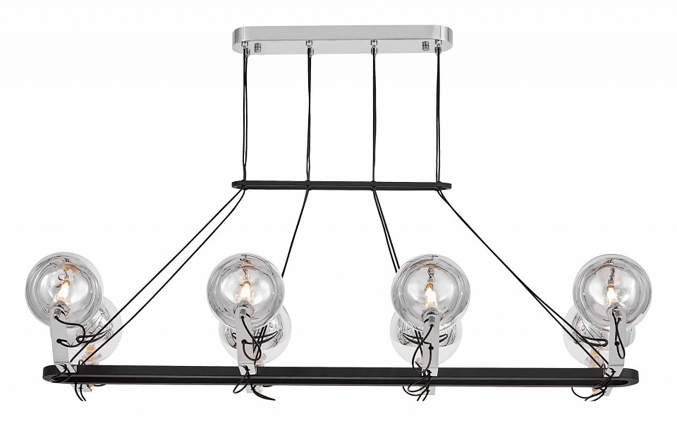 Подвесная люстра lumina deco marseo ldp 9110-8-pr bk+chr