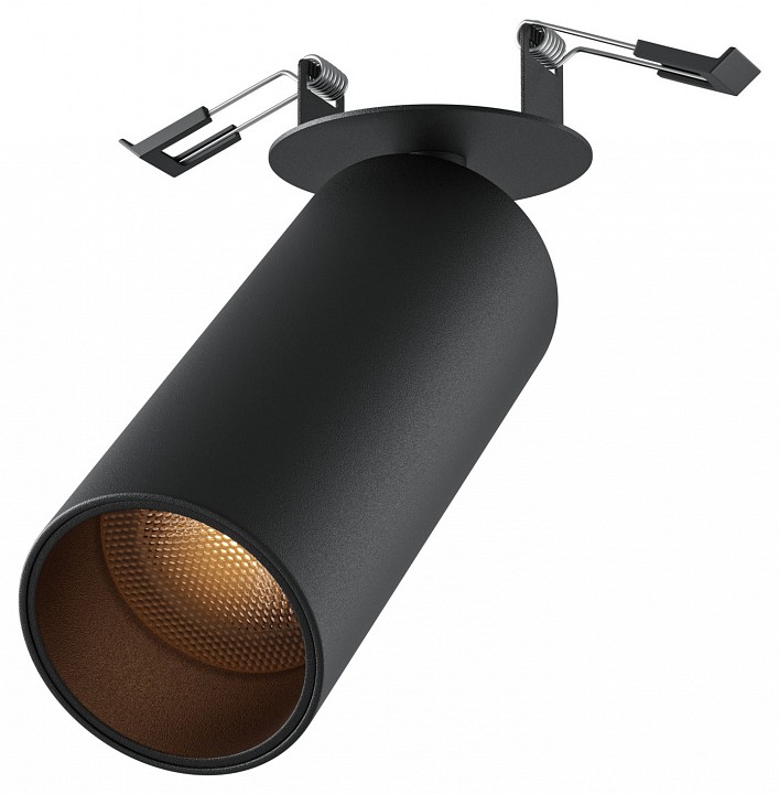 Встраиваемый светильник на штанге maytoni focus led c053cl-l12w2.7k-w-b