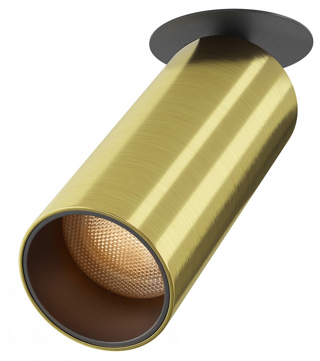 Встраиваемый светильник на штанге maytoni focus led c053cl-l12w2.7k-w-bs