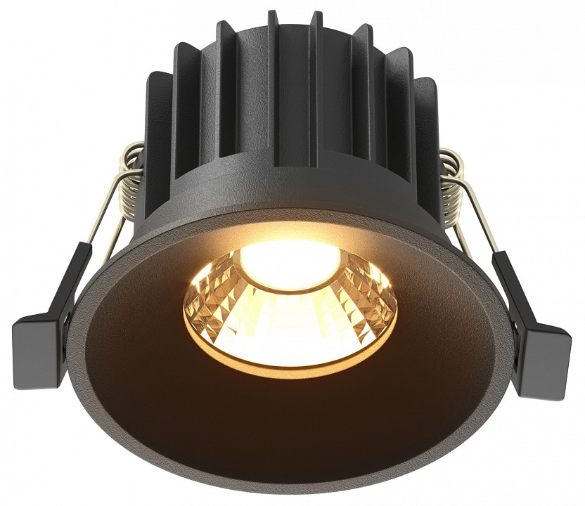 Встраиваемый светильник maytoni round dl058-12w2.7k-b