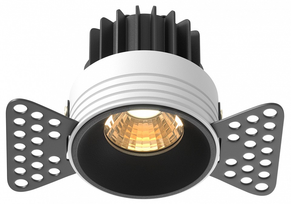Встраиваемый светильник maytoni round dl058-7w2.7k-trs-b