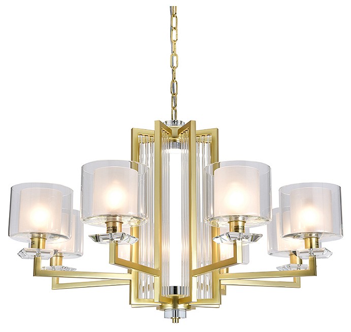 Подвесная люстра newport alexandra 4408+1/c mat.gold