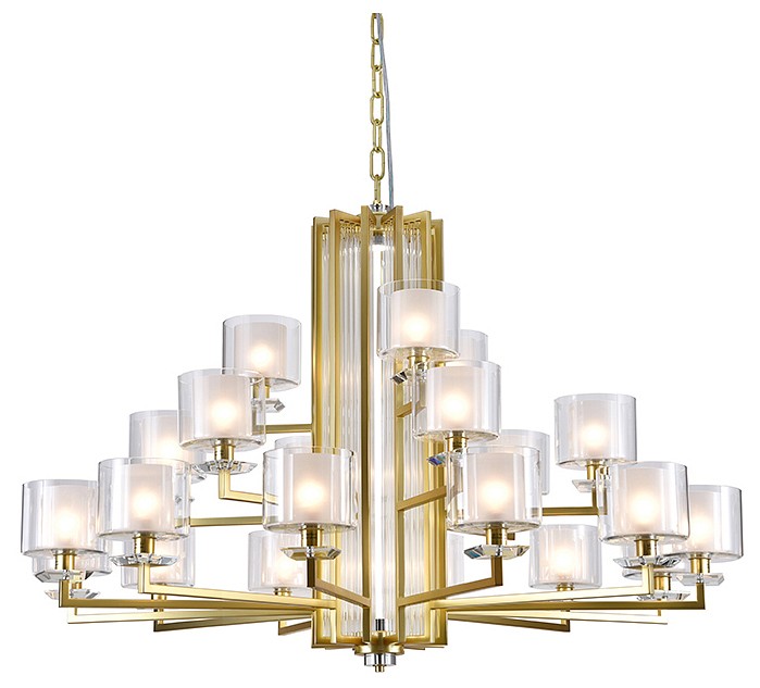 Подвесная люстра newport alexandra 4412+6+3/c mat.gold