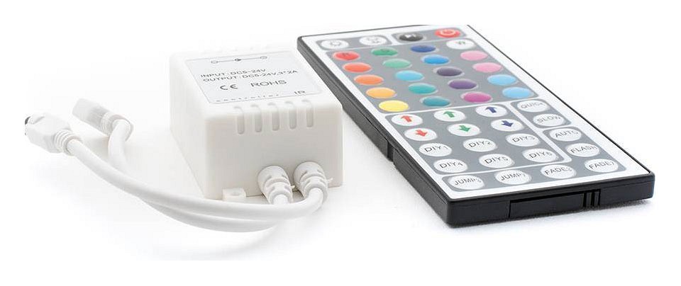 Контроллер-регулятор цвета rgb с пультом ду swg ir ir-rgb-44-6a