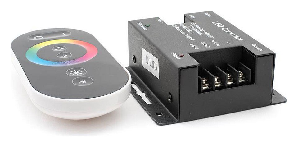 Контроллер-регулятор цвета rgb с пультом ду swg rf rgb rf-rgb-s-24a