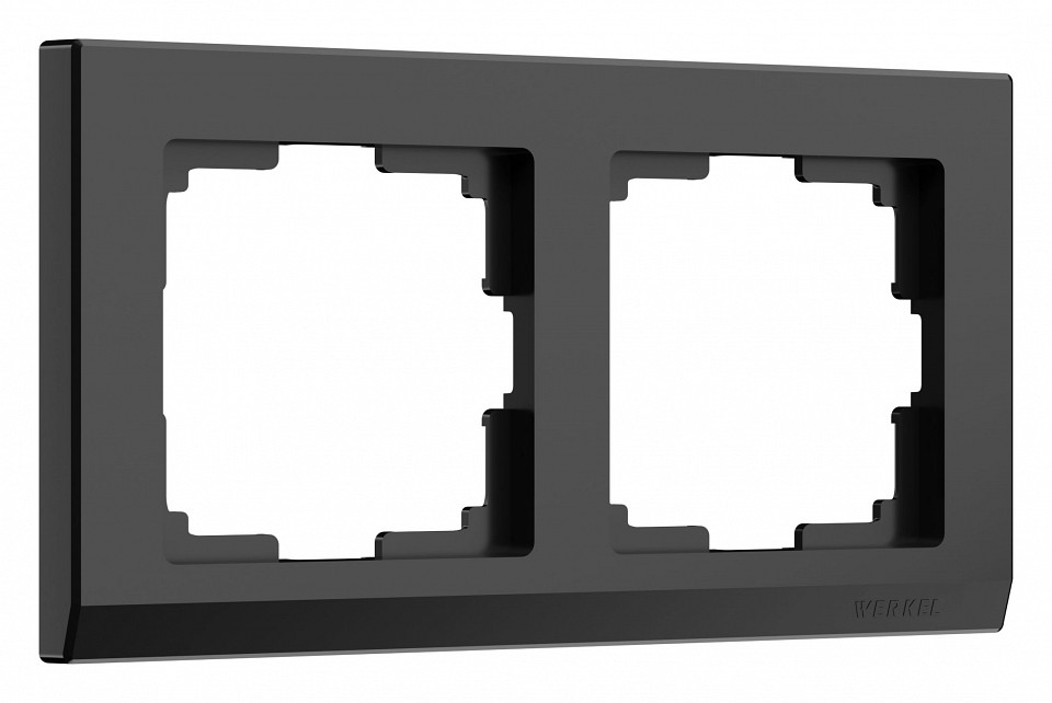 Рамка на 2 поста werkel stark (черный) w0021808