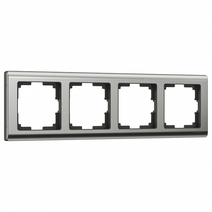 Рамка на 4 поста werkel metallic (глянцевый никель) w0041602
