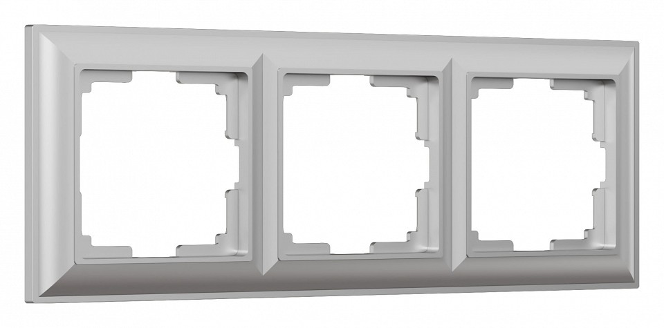 Рамка на 3 поста werkel fiore (серебряный) w0032206