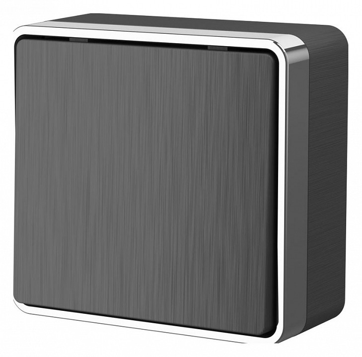 Выключатель одноклавишный werkel gallant (графит рифленый) w5010004