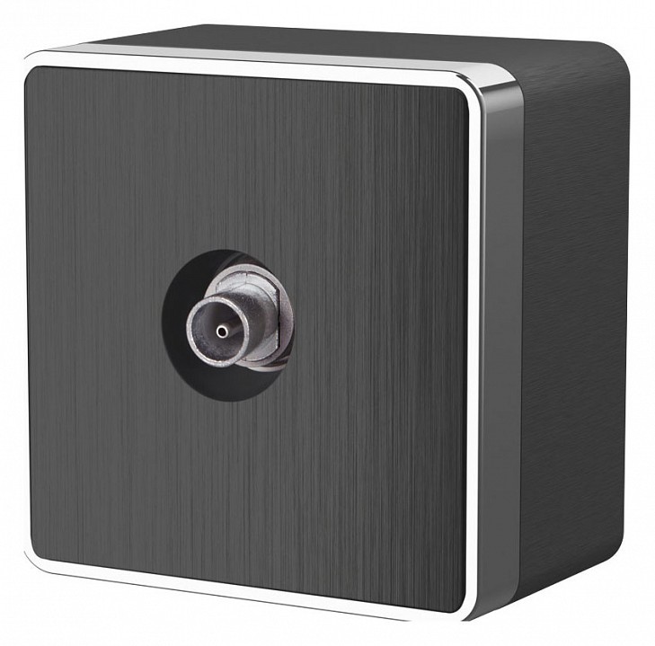 Тв-розетка werkel gallant (графит рифленый) w5083004