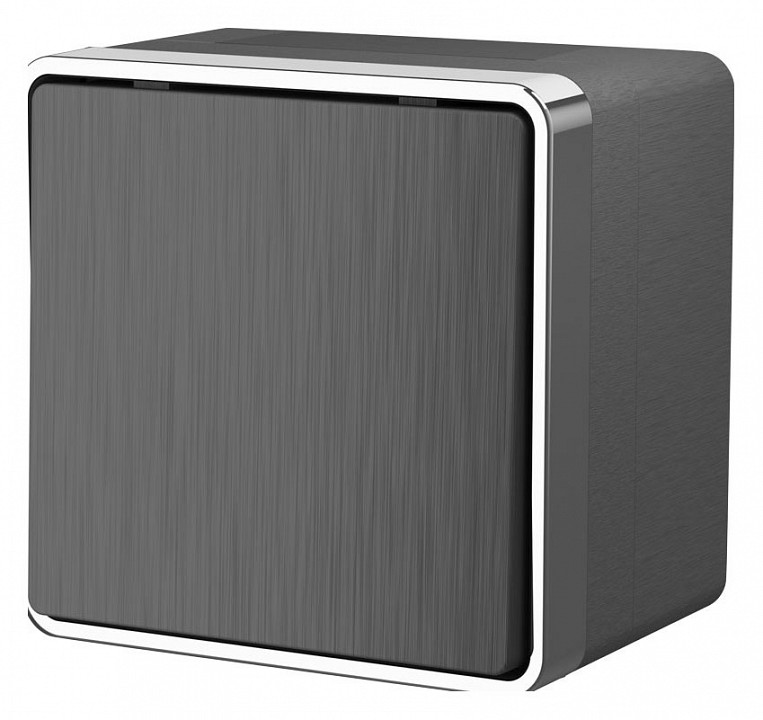 Выключатель одноклавишный влагозащищенный werkel gallant (графит рифленый) w5010204