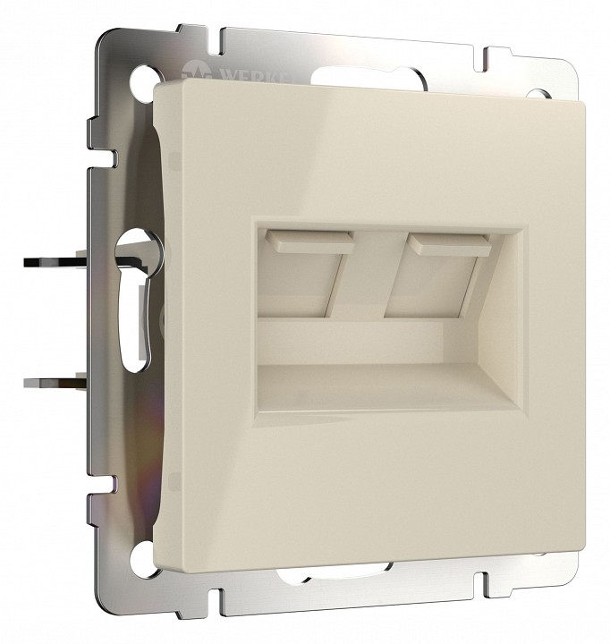 Розетка ethernet rj-45 без рамки werkel слоновая кость w1181103