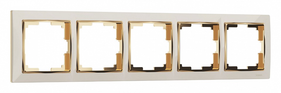 Рамка на 5 постов werkel snabb (слоновая кость/золото) w0051932