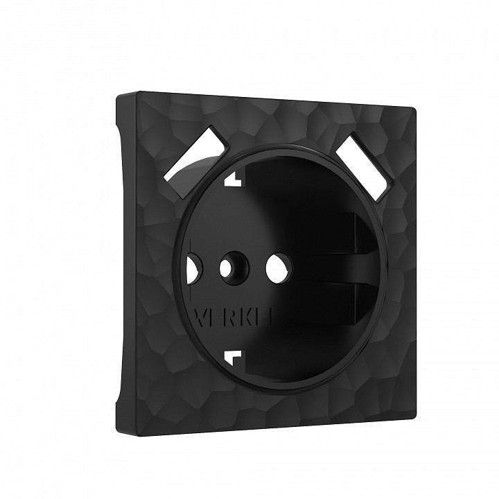 Накладка для розетки с заземлением и 2хusb werkel hammer черный w1279508