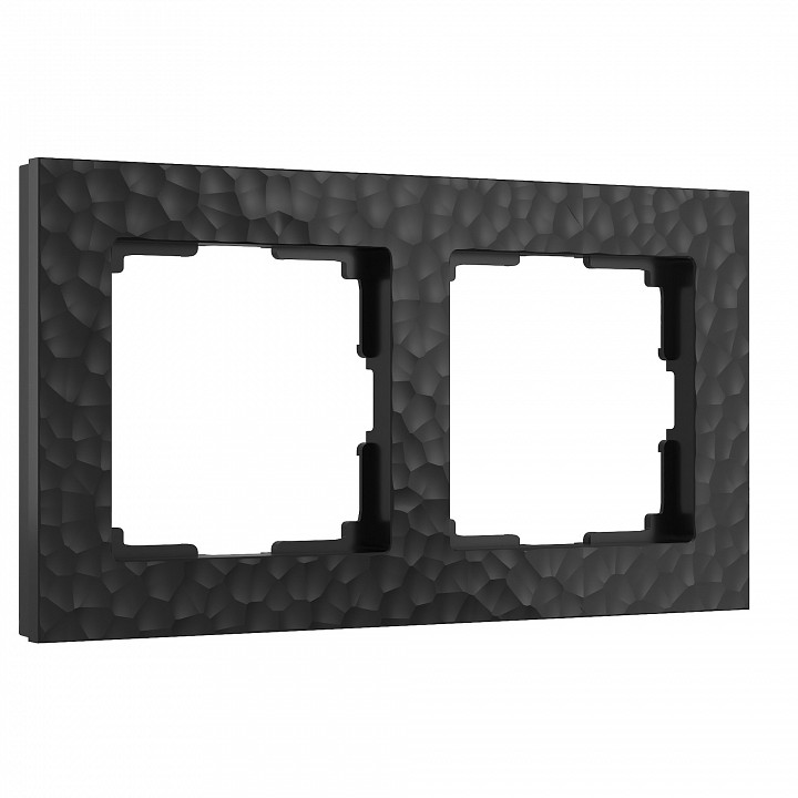 Рамка на 2 поста werkel hammer черный w0022408