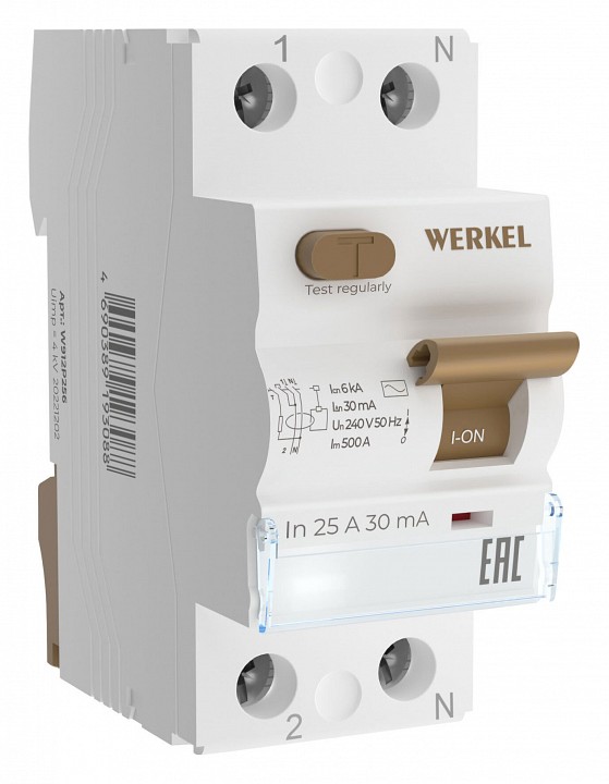 Устройство защитного отключения 1p werkel устройства защитного отключения w912p256