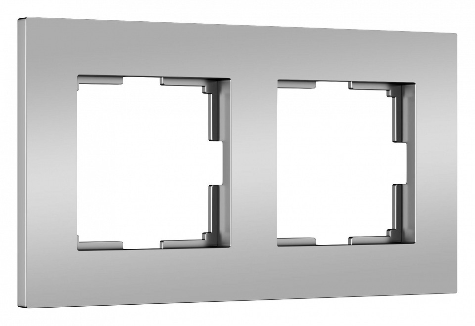 Рамка на 2 поста werkel slab (серебро софт) w0022965