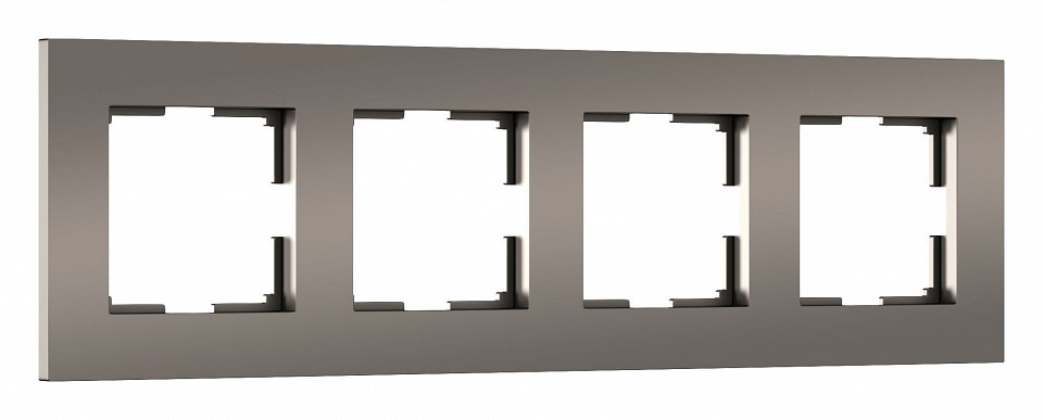 Рамка на 4 поста werkel slab (бронза софт) w0042963
