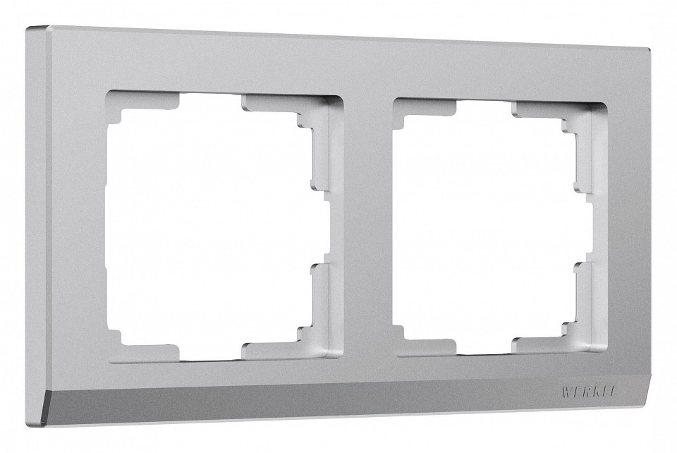 Рамка на 2 поста werkel stark (серебряный матовый) w0021865