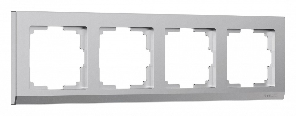 Рамка на 4 поста werkel stark (серебряный матовый) w0041865