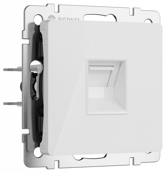 Розетка ethernet rj-45 без рамки werkel белый акрил w1181041