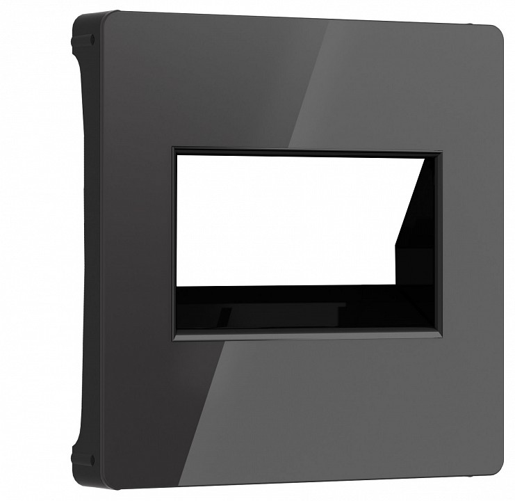 Накладка для розетки ethernet rj-45 werkel черный акрил w1191148