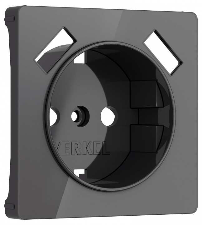 Накладка для розетки с заземлением и 2хusb werkel графит акрил w1179544
