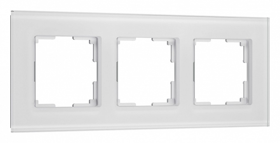 Рамка на 3 поста werkel senso (белый, Стекло soft-touch) w0033101