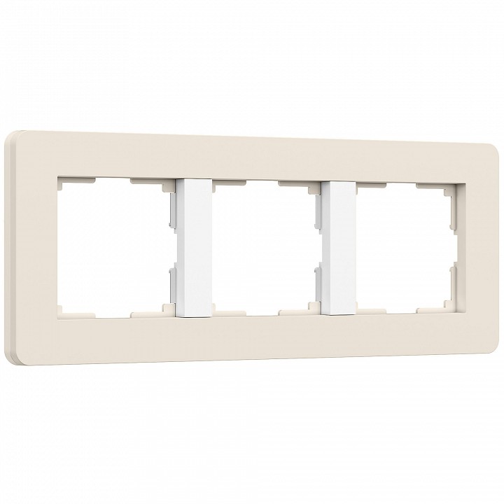 Рамка на 3 поста werkel split (айвори/белый, Soft-touch) w0033066