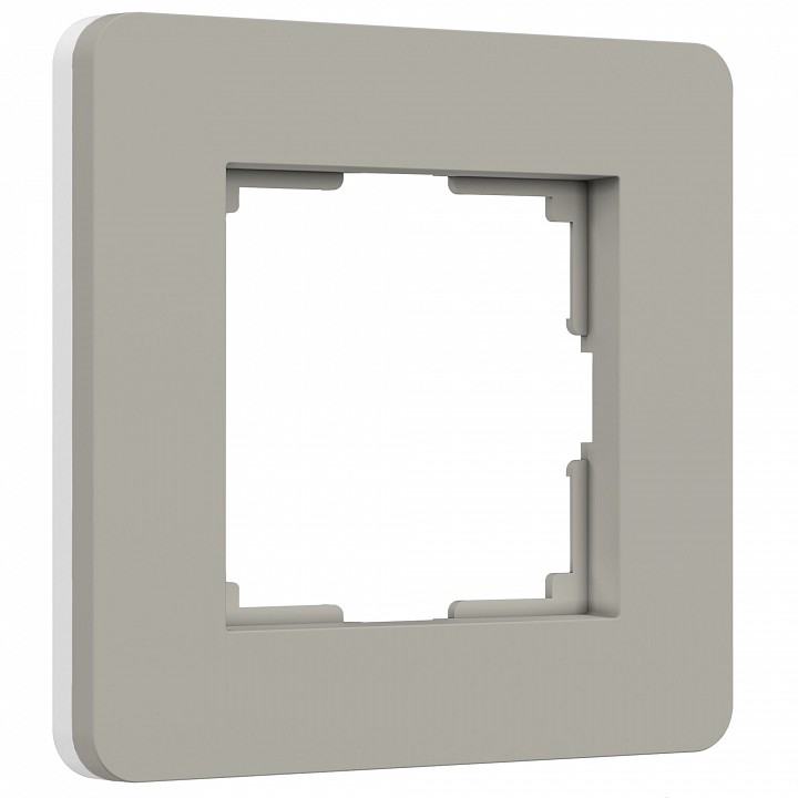 Рамка на 1 пост werkel split (дымчатый/белый, Soft-touch) w0013067
