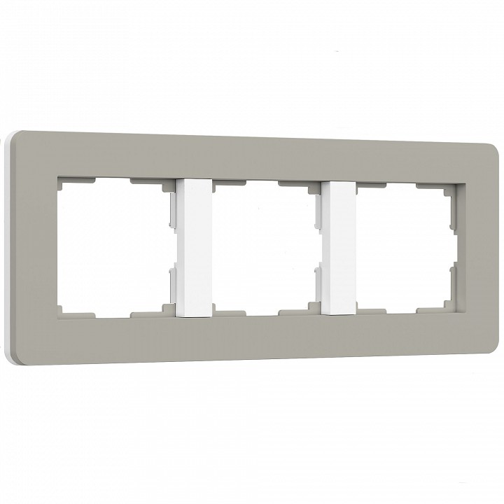 Рамка на 3 поста werkel split (дымчатый/белый, Soft-touch) w0033067