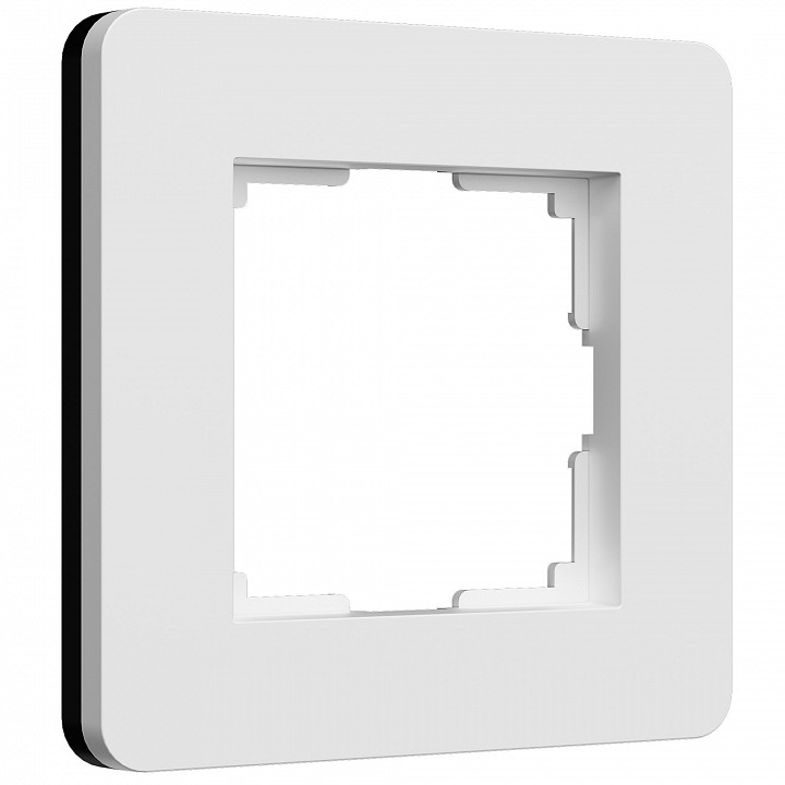 Рамка на 1 пост werkel split (белый/черный, Soft-touch) w0013068