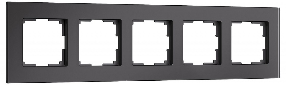 Рамка на 5 постов werkel senso черный soft-touch w0053108