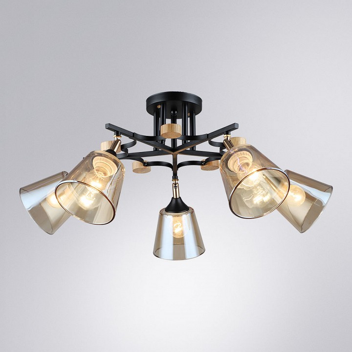 Люстра на штанге arte lamp glassy a5078pl-5bk