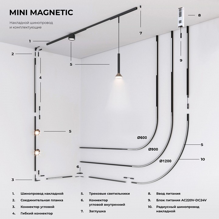 Крепление для трека elektrostandard mini magnetic a065635