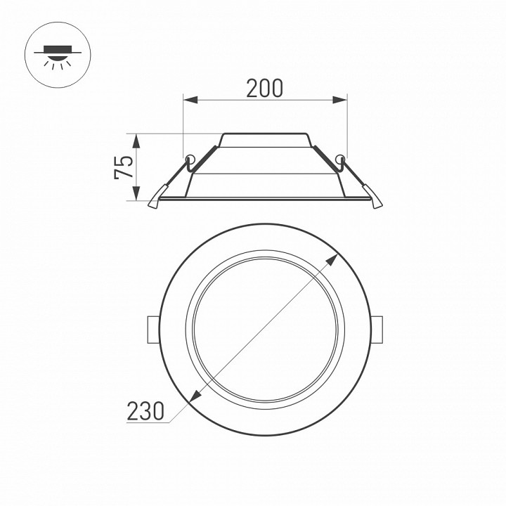Встраиваемый светильник arlight cyclone 023218(2)