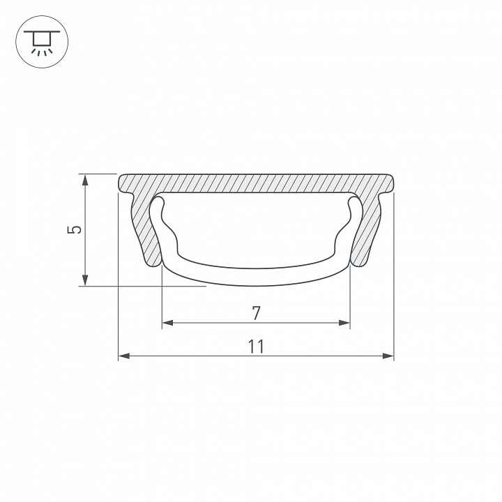 Профиль arlight arh-bent-w11-2000 anod 023592