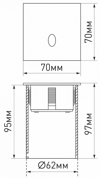Встраиваемый светильник arlight lt-gap-s70x70-3w warm3000 (wh, 30 deg) 025738