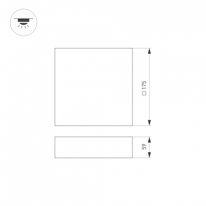 Накладной светильник arlight quadro 034779
