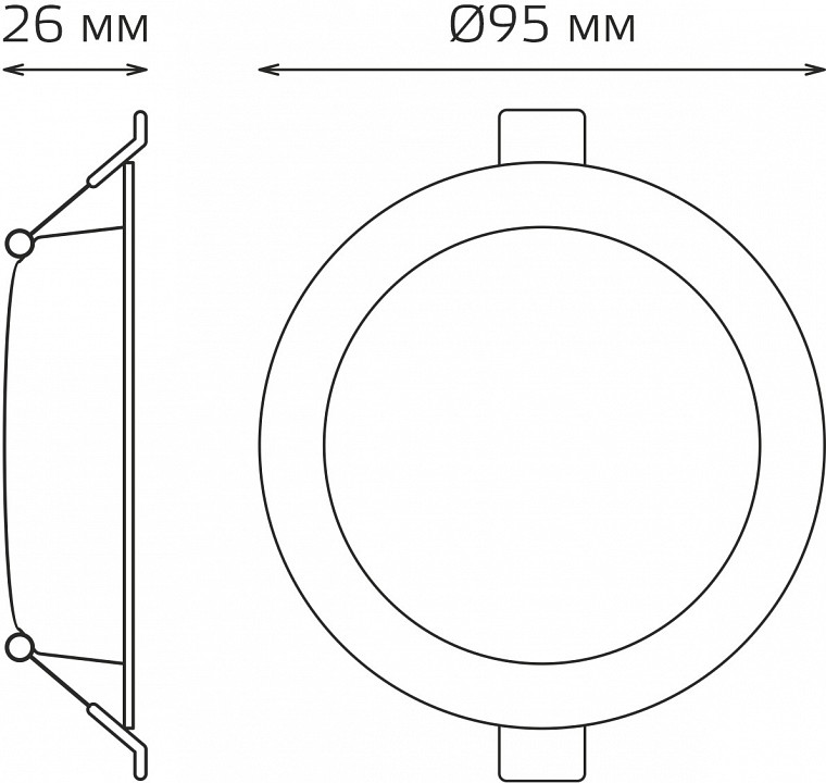 Набор встраиваемых светильников gauss elementary downlight 9100420205t