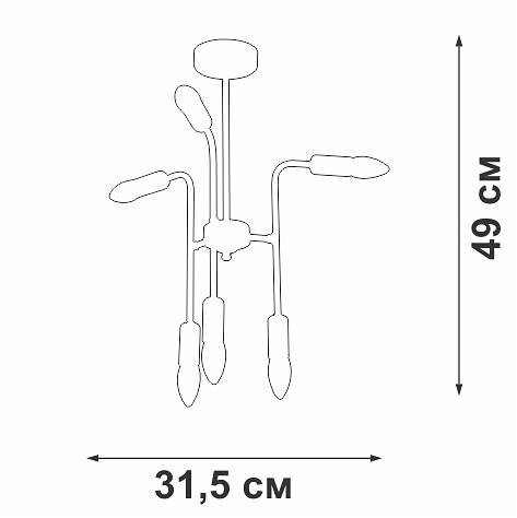 Люстра на штанге vitaluce v3022 v3022-1/6pl