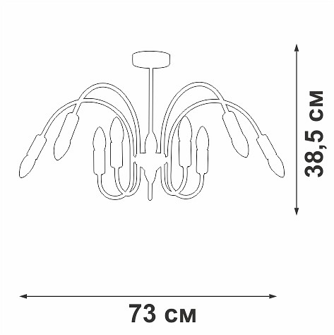 Люстра на штанге vitaluce v3026 v3026-1/10pl