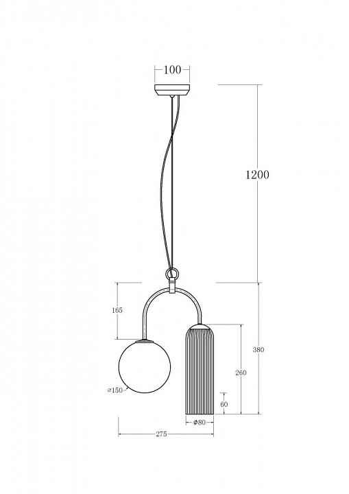 Подвесной светильник vele luce creativo vl2135p02
