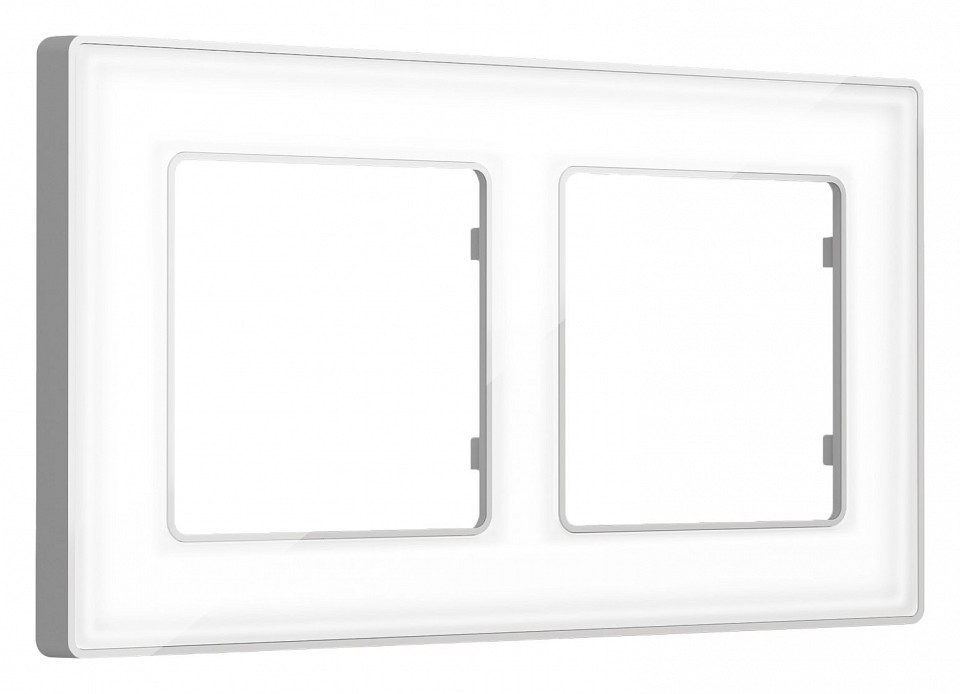 Рамка на 2 поста ambrella volt arctic af580132