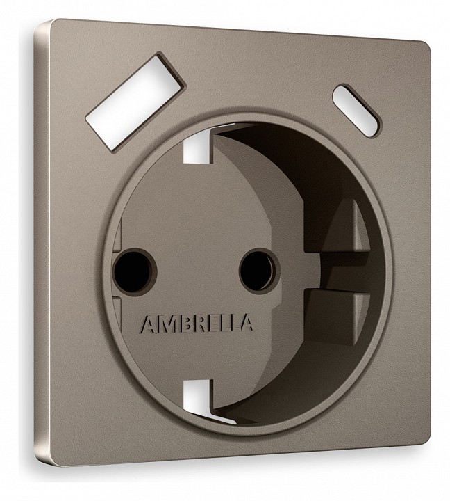 Накладка для розетки с заземлением и со шторками и 2хusb type a и c ambrella volt quant ap6400