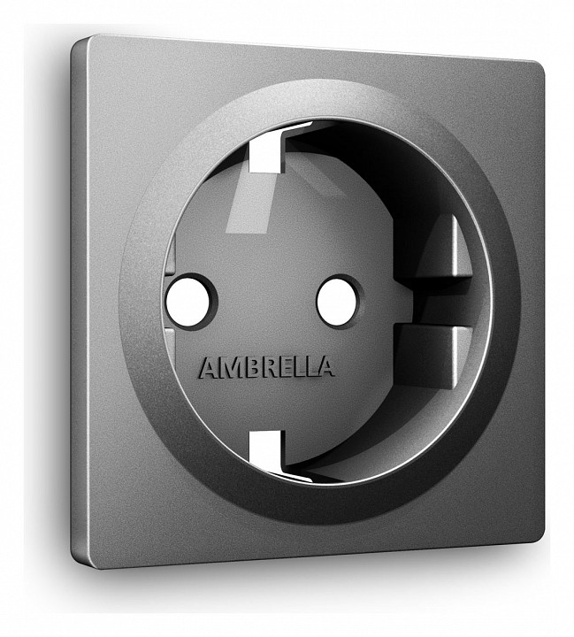 Накладка для розетки с заземлением ambrella volt quant ap6560