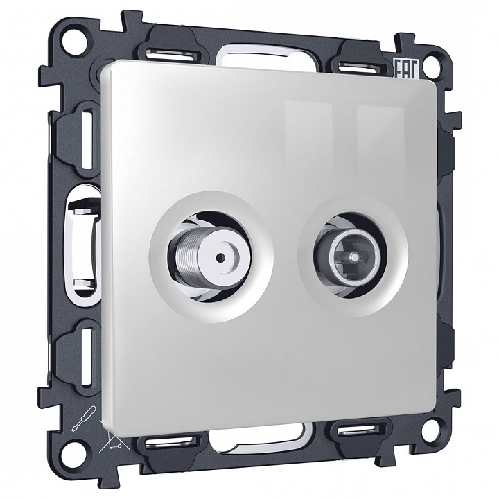 Тв-розетка и sat-розетка оконечная без рамки ambrella volt alfa ma413310